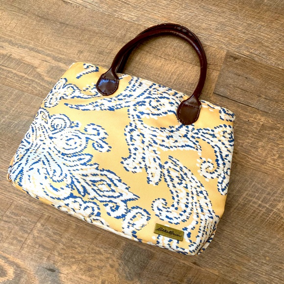 Eddie Bauer | Yellow & Blue Insulated Lunch Bag Purse - Picture 1 of 11